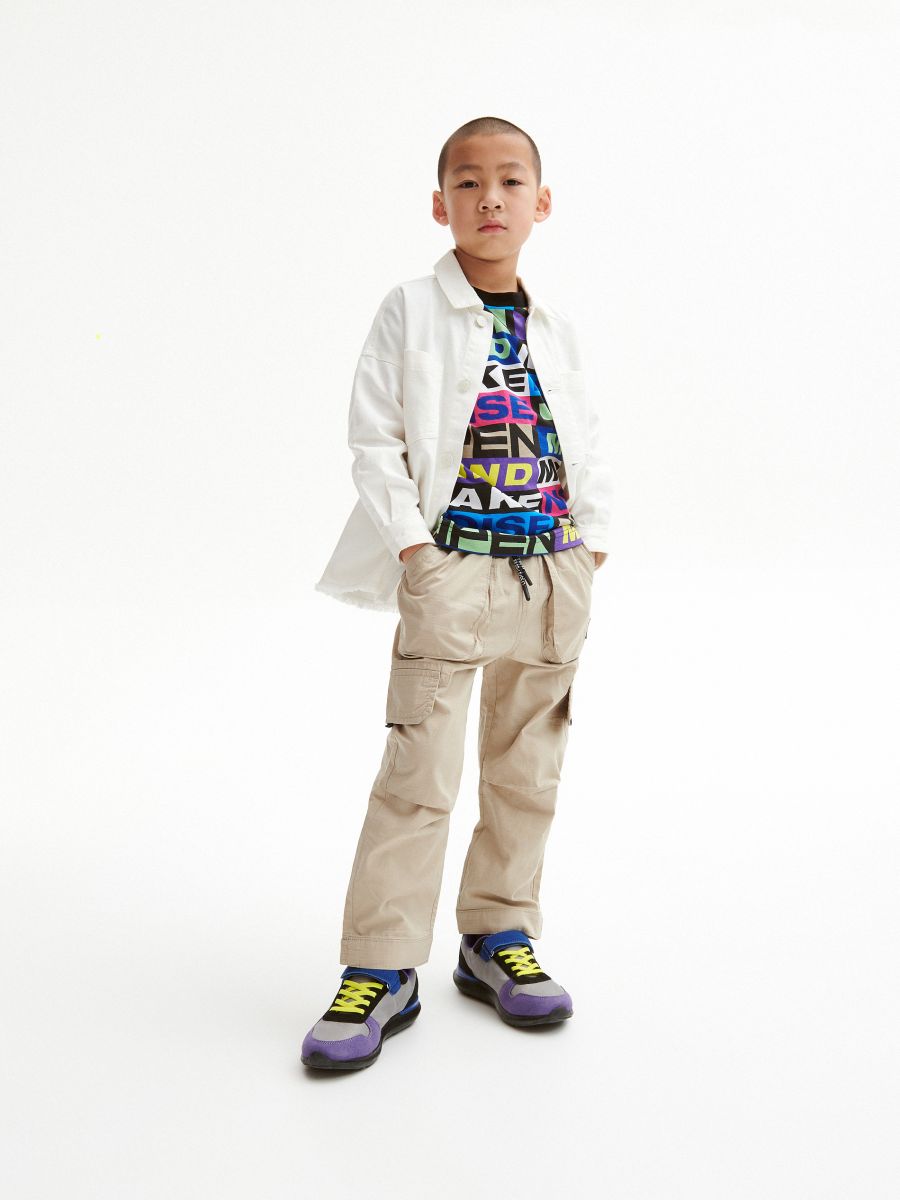 Oversized overhemd met print - CRÈME - RESERVED - 5