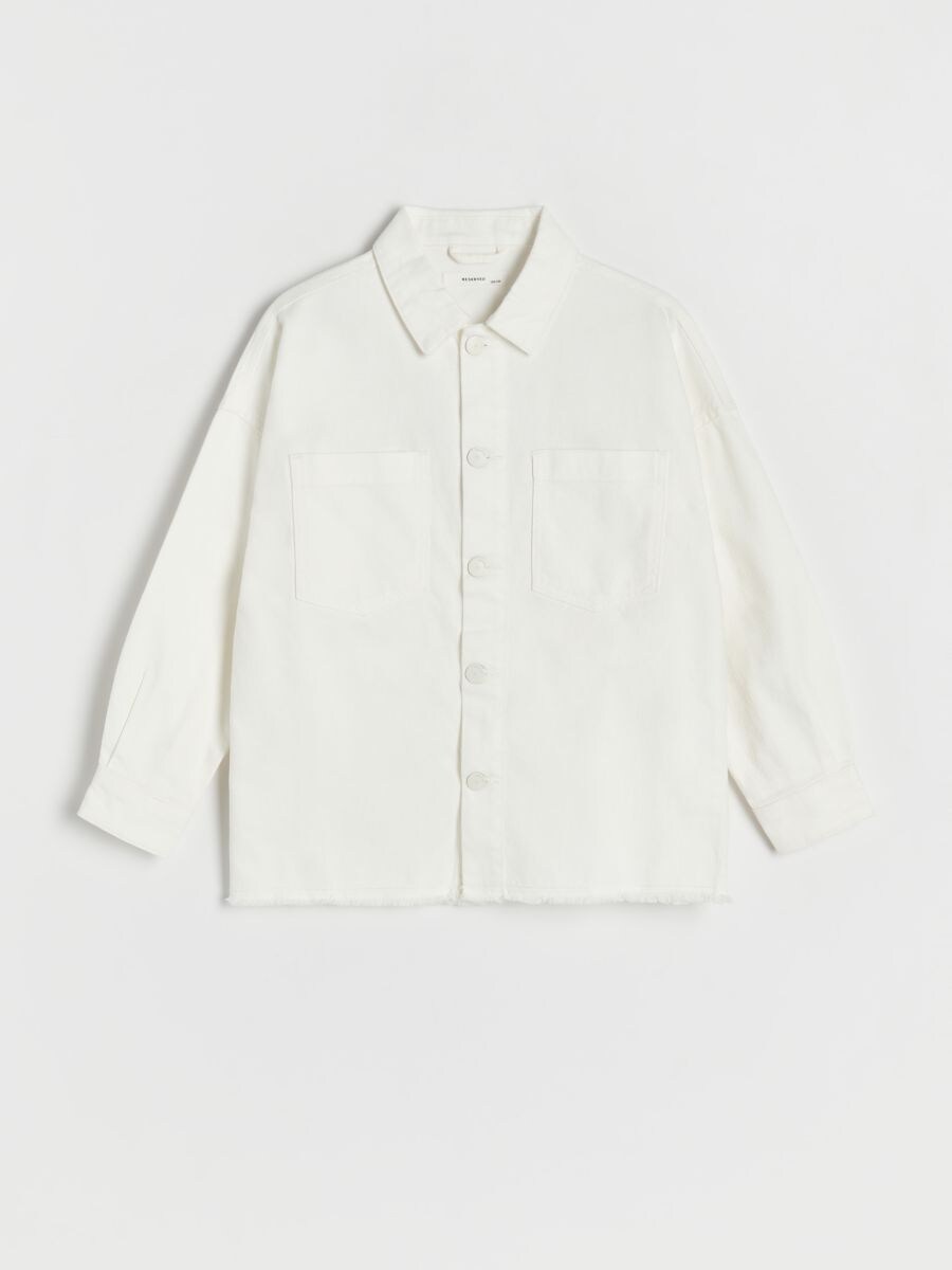 Oversized overhemd met print - CRÈME - RESERVED - 2