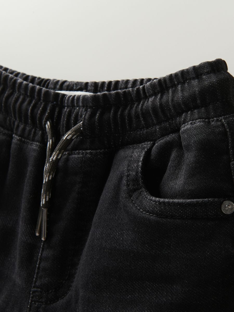 Elastic jogger jeans - black - RESERVED - 3