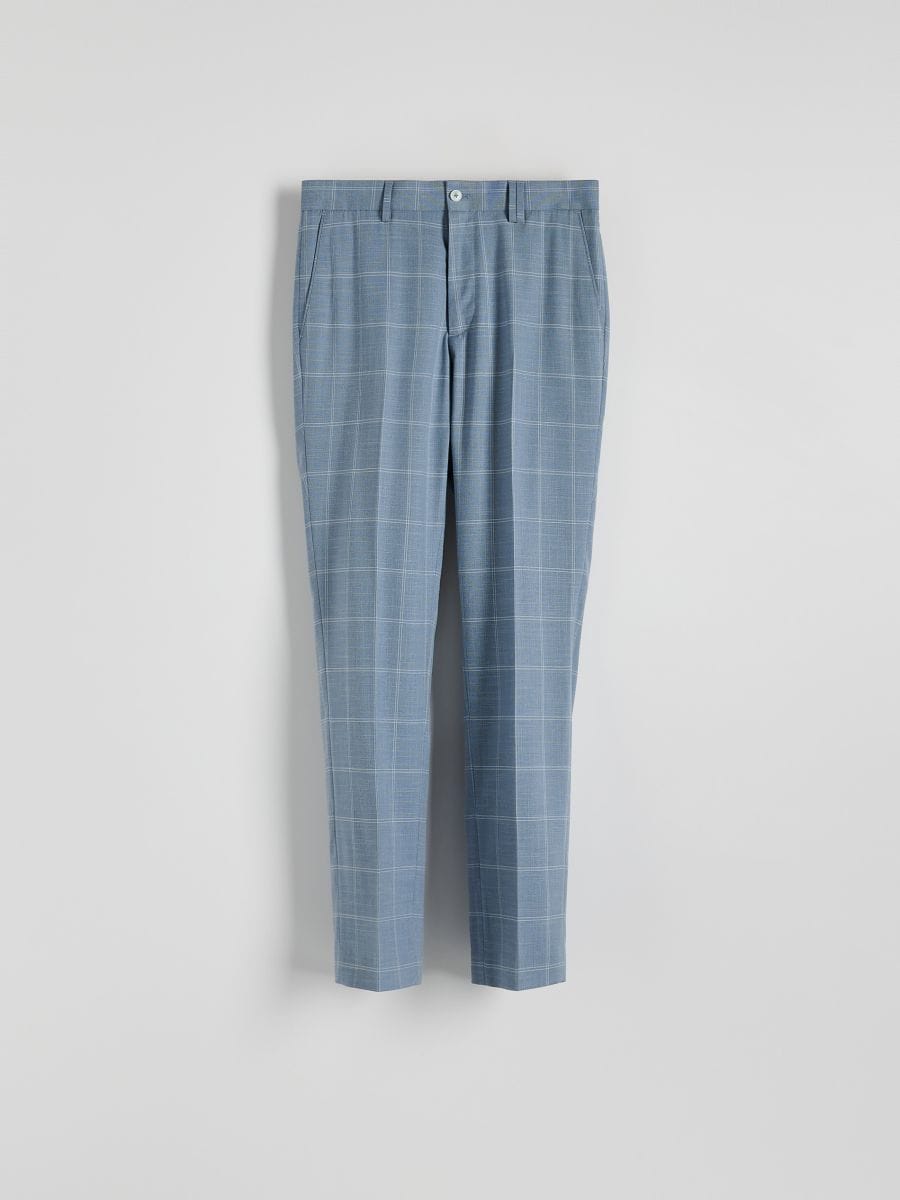 Elegantne hlače slim fit - plava - RESERVED - 5