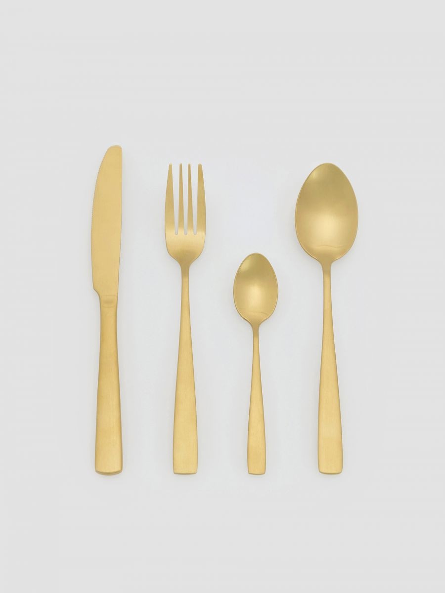 Cutlery set (4 pieces) - golden - RESERVED