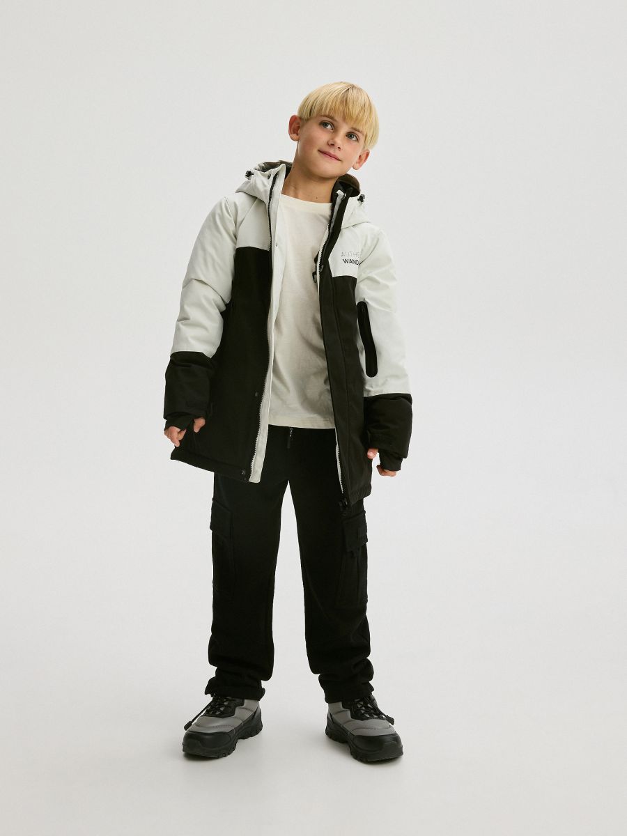 Insulated jacket with hood - black - RESERVED - 8