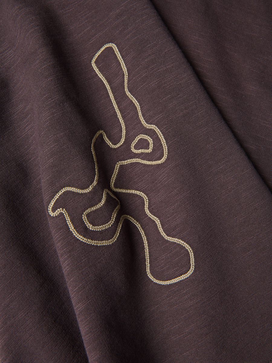 Relaxed fit T-shirt with print - brown - RESERVED - 6