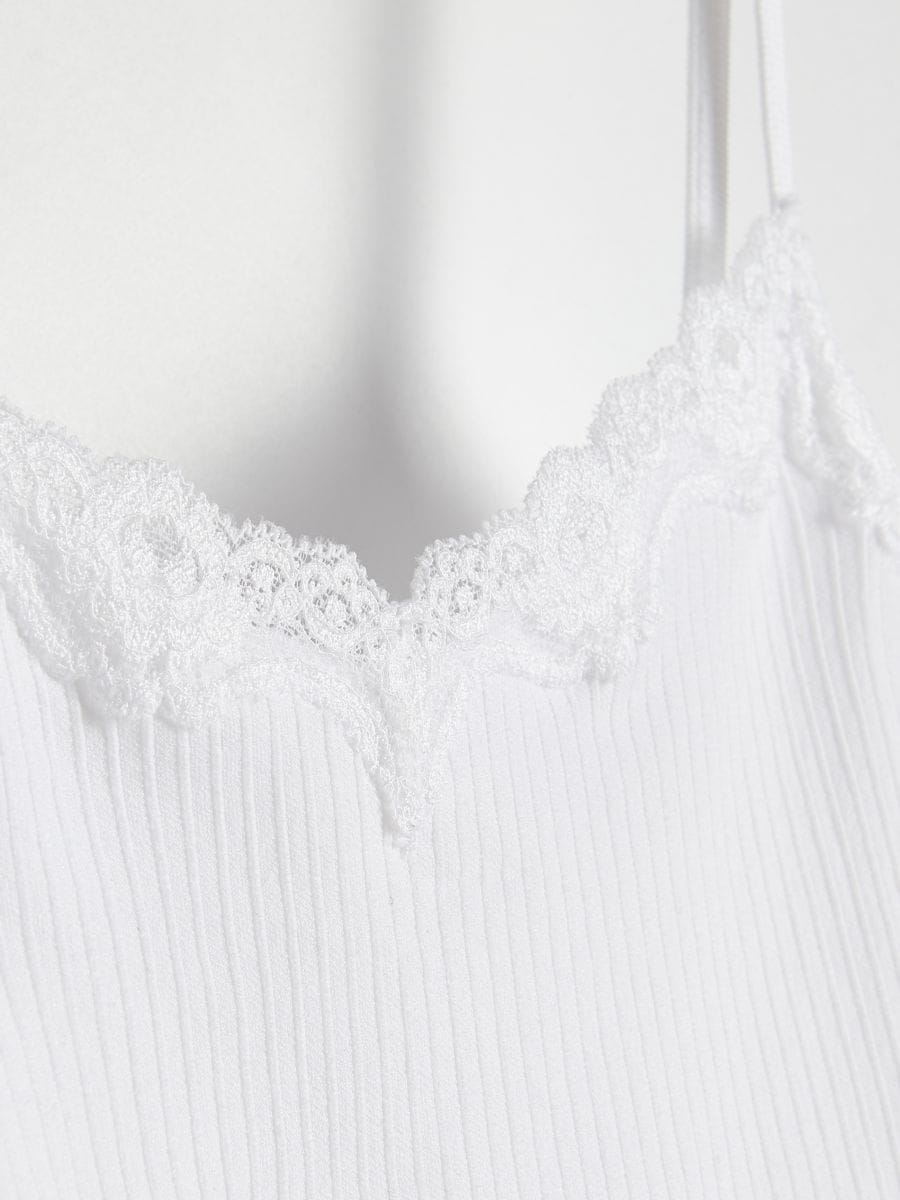 Top with lace - white - RESERVED - 4