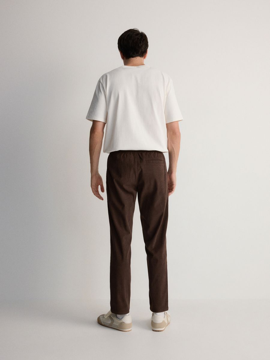 Corduroy joggers - dark brown - RESERVED - 3