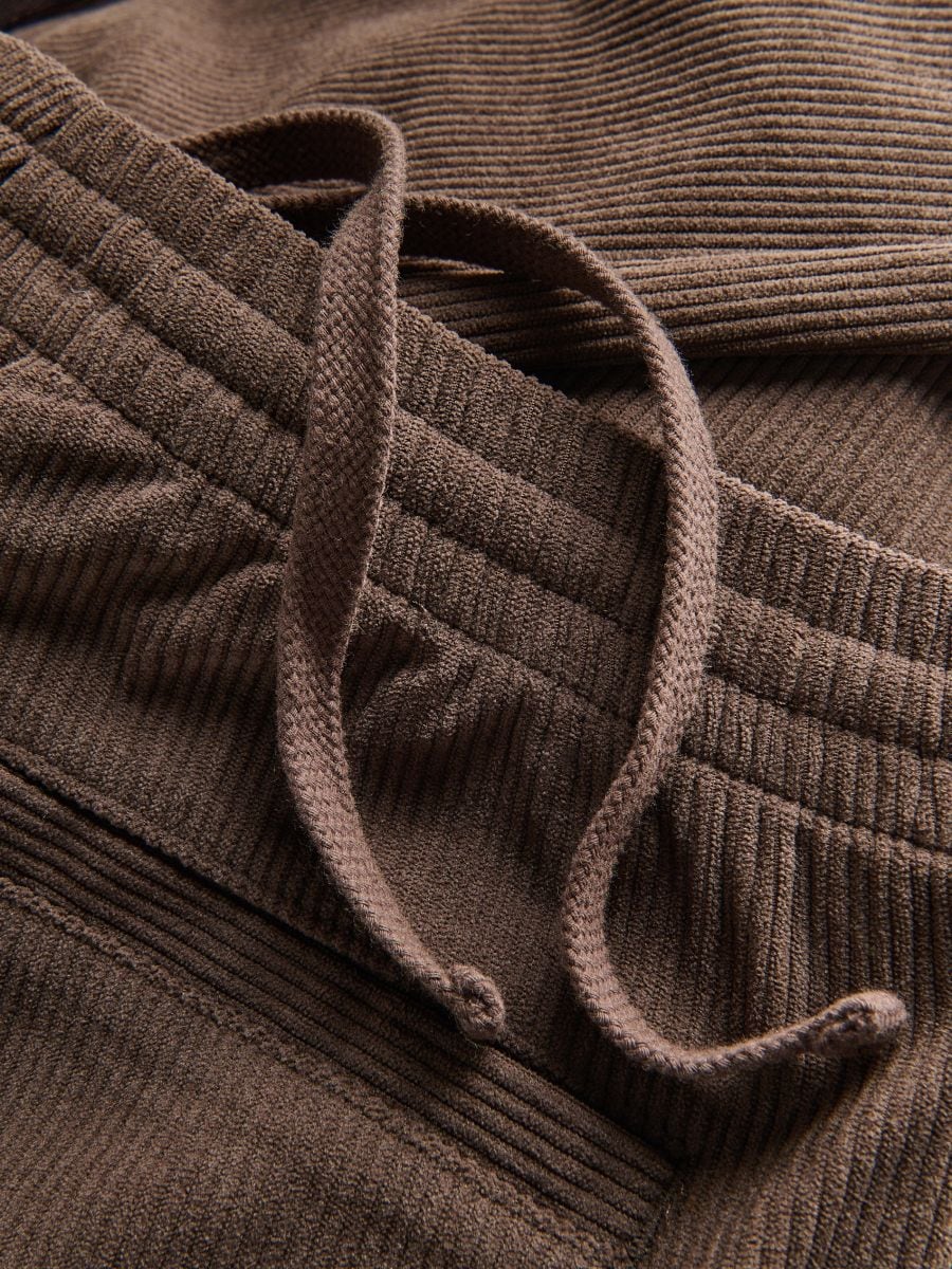 Corduroy joggers - dark brown - RESERVED - 5