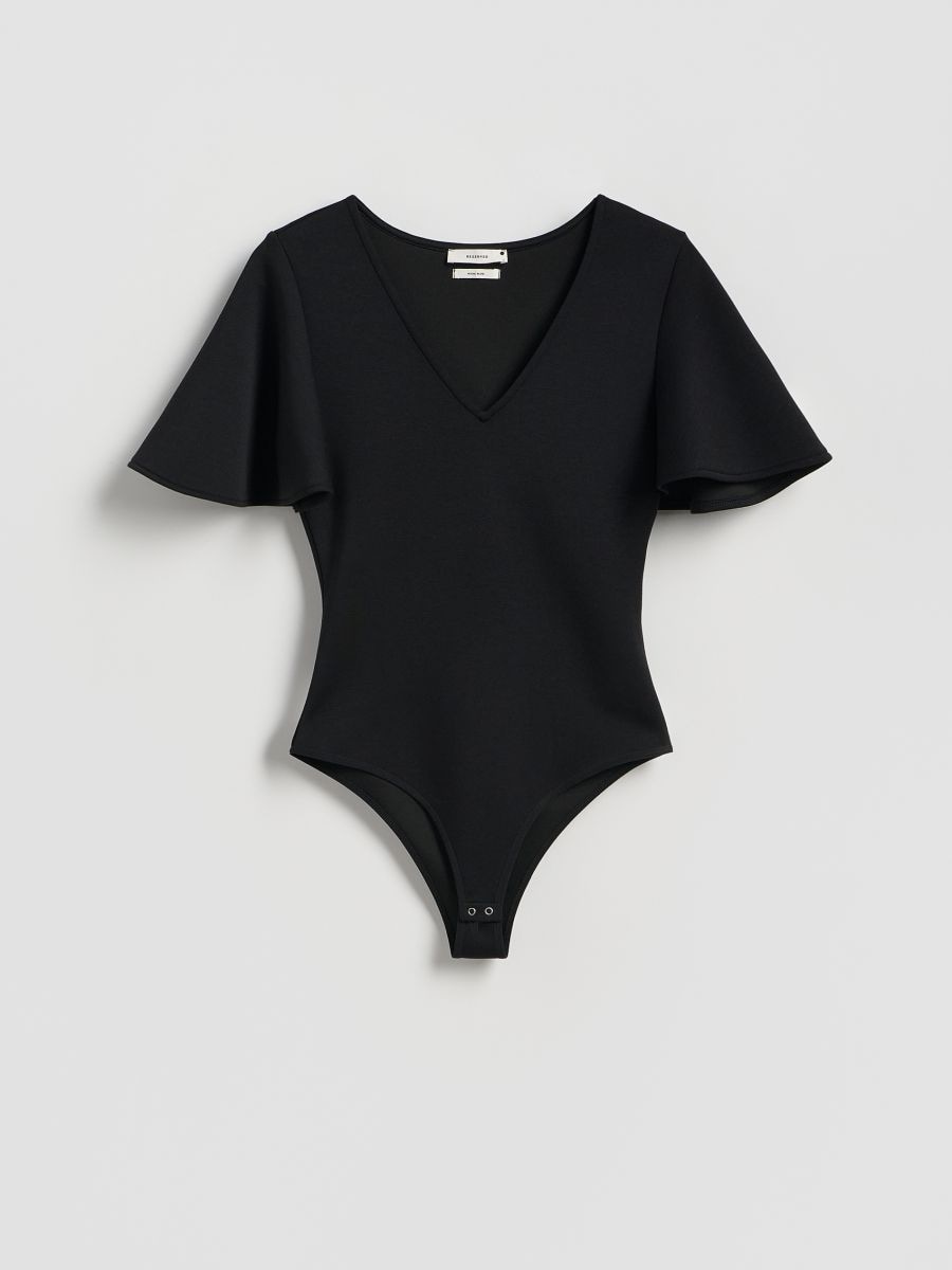 Body z dodatkiem modalu - czarny - RESERVED