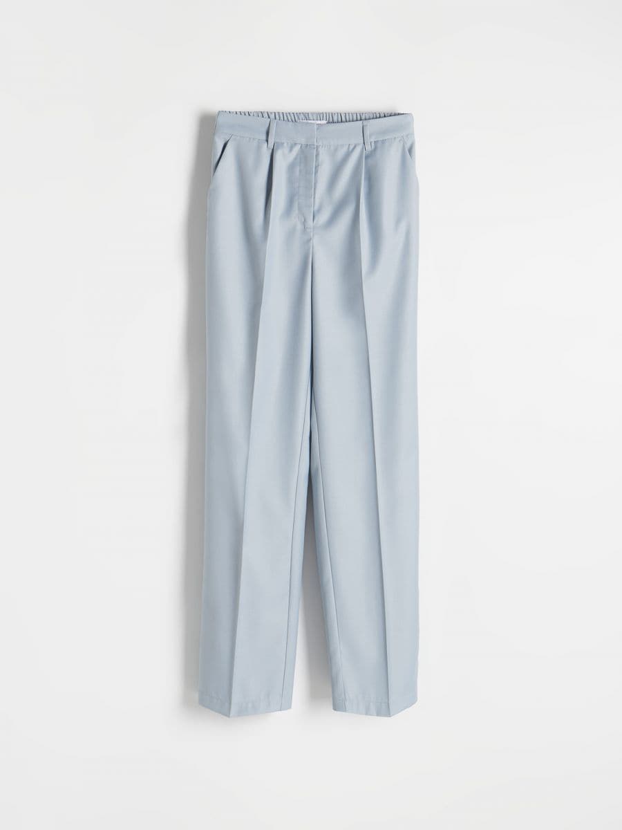Trousers with pressed crease - pale blue - RESERVED - 4