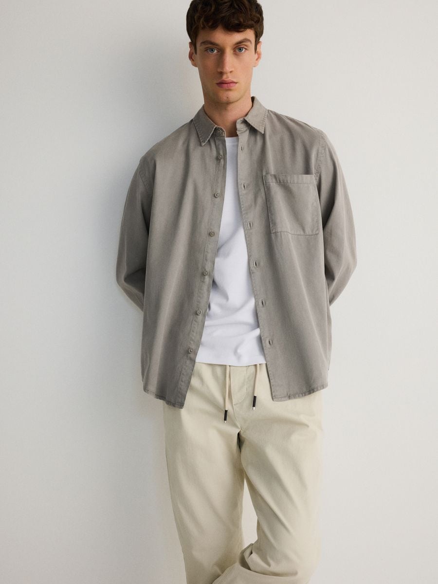 Jogger hlače slim - kremna - RESERVED - 3