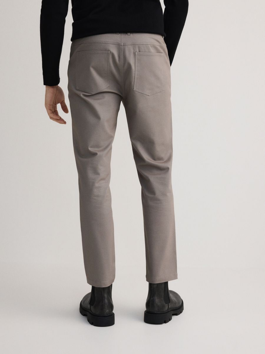 Slim broek met hoog modalgehalte - MIDDENGRIJS - RESERVED - 4