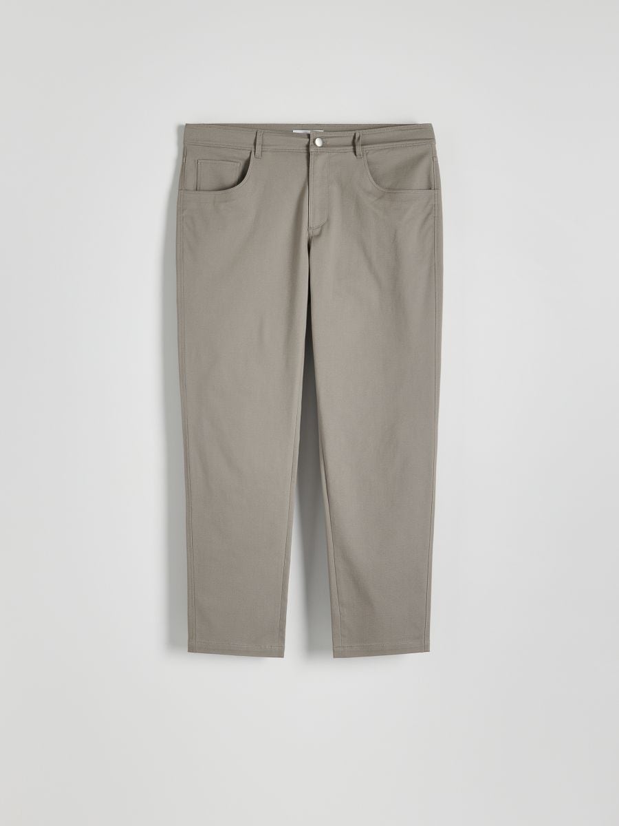 Slim broek met hoog modalgehalte - MIDDENGRIJS - RESERVED - 5