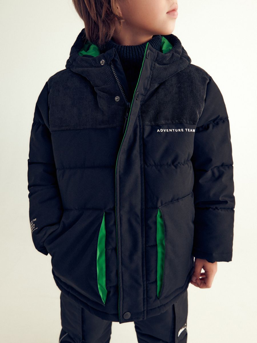 Insulated jacket with hood - black - RESERVED - 5