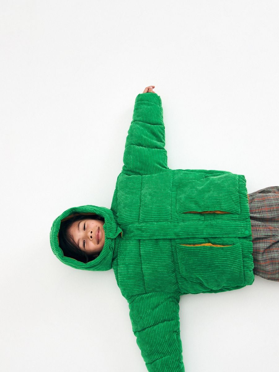Insulated corduroy jacket - green - RESERVED - 8
