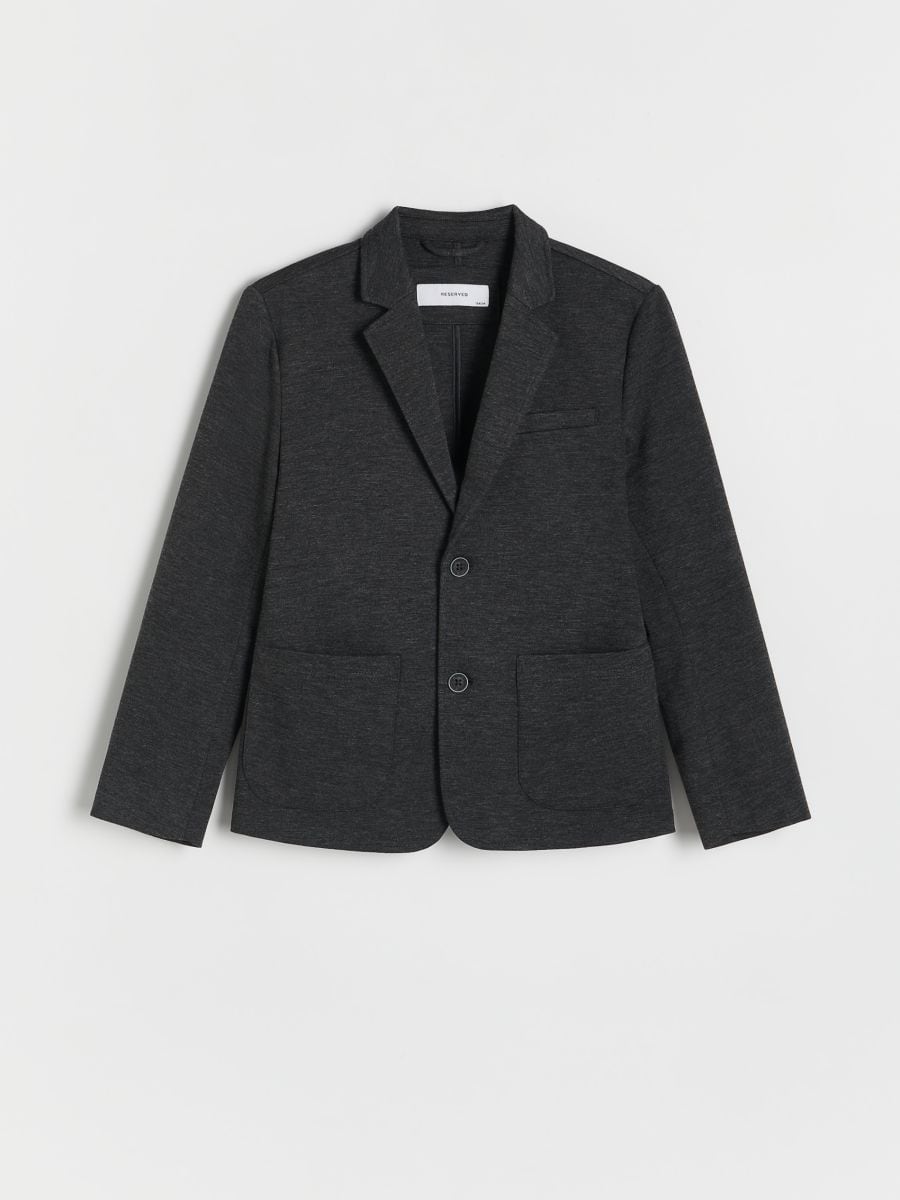 Melange blazer with pockets - dark grey - RESERVED - 2
