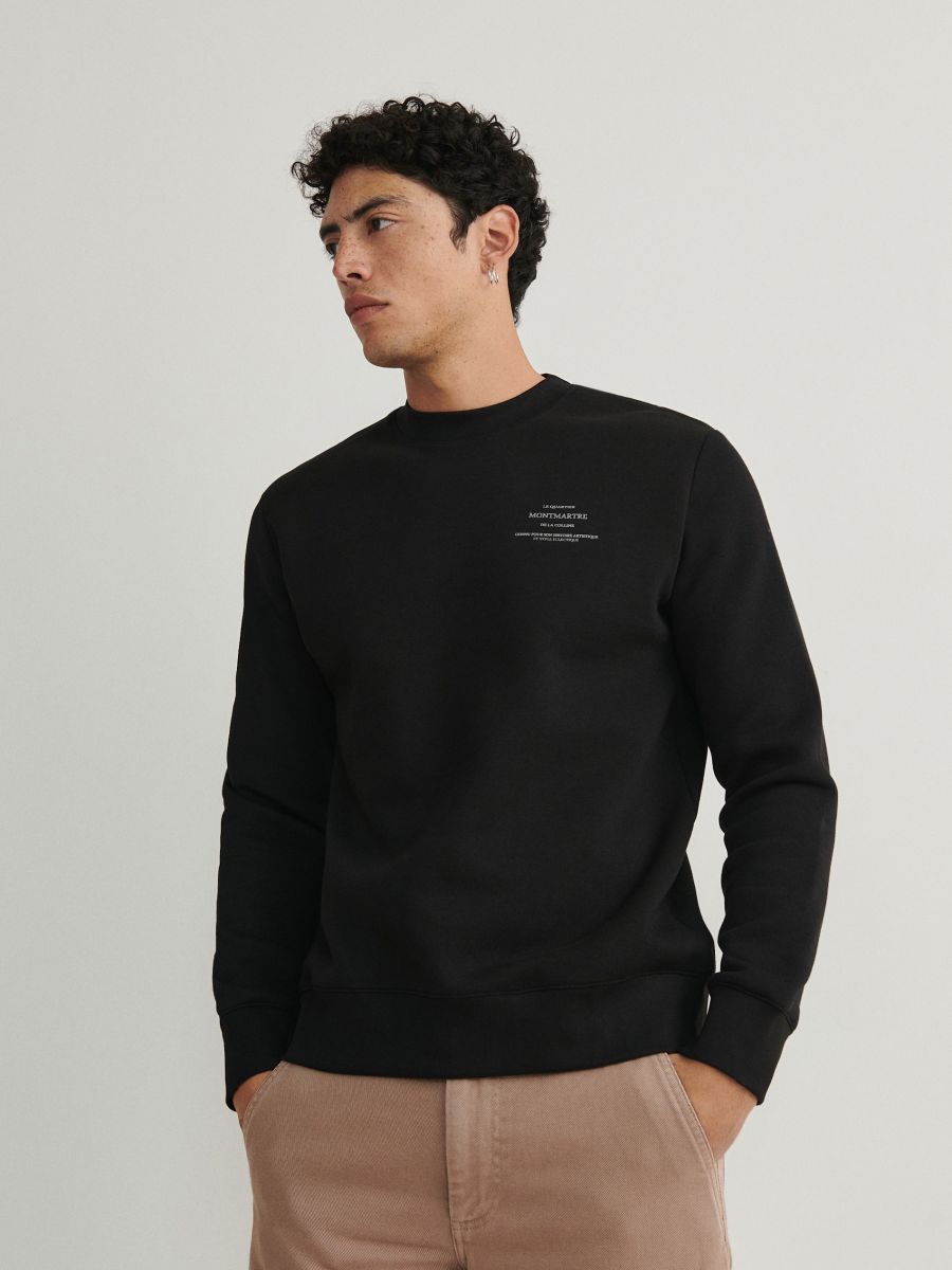 Printed sweatshirt - black - RESERVED - 2