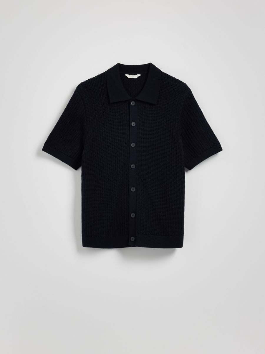 Button up jumper with collar - navy - RESERVED - 6