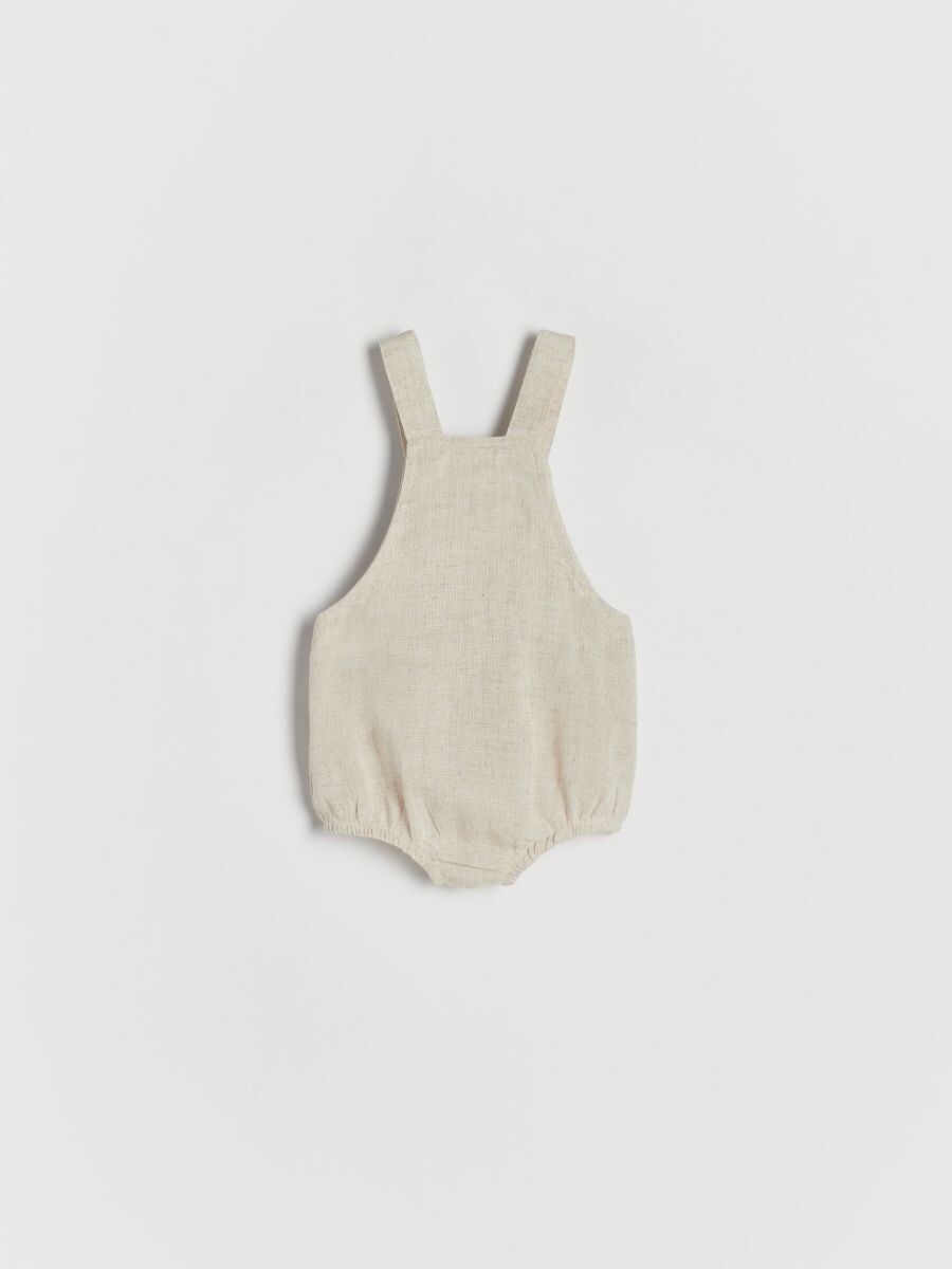 Linen rich dungarees - beige - RESERVED - 3