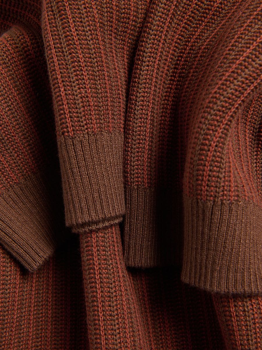 Pull façon polo en tissu texturé - maroon - RESERVED - 7