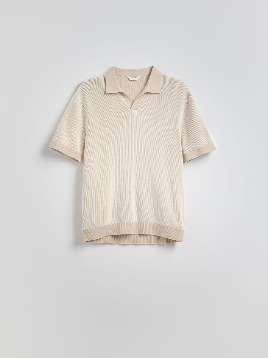 Polotrui van structuurstof - beige - RESERVED - 5