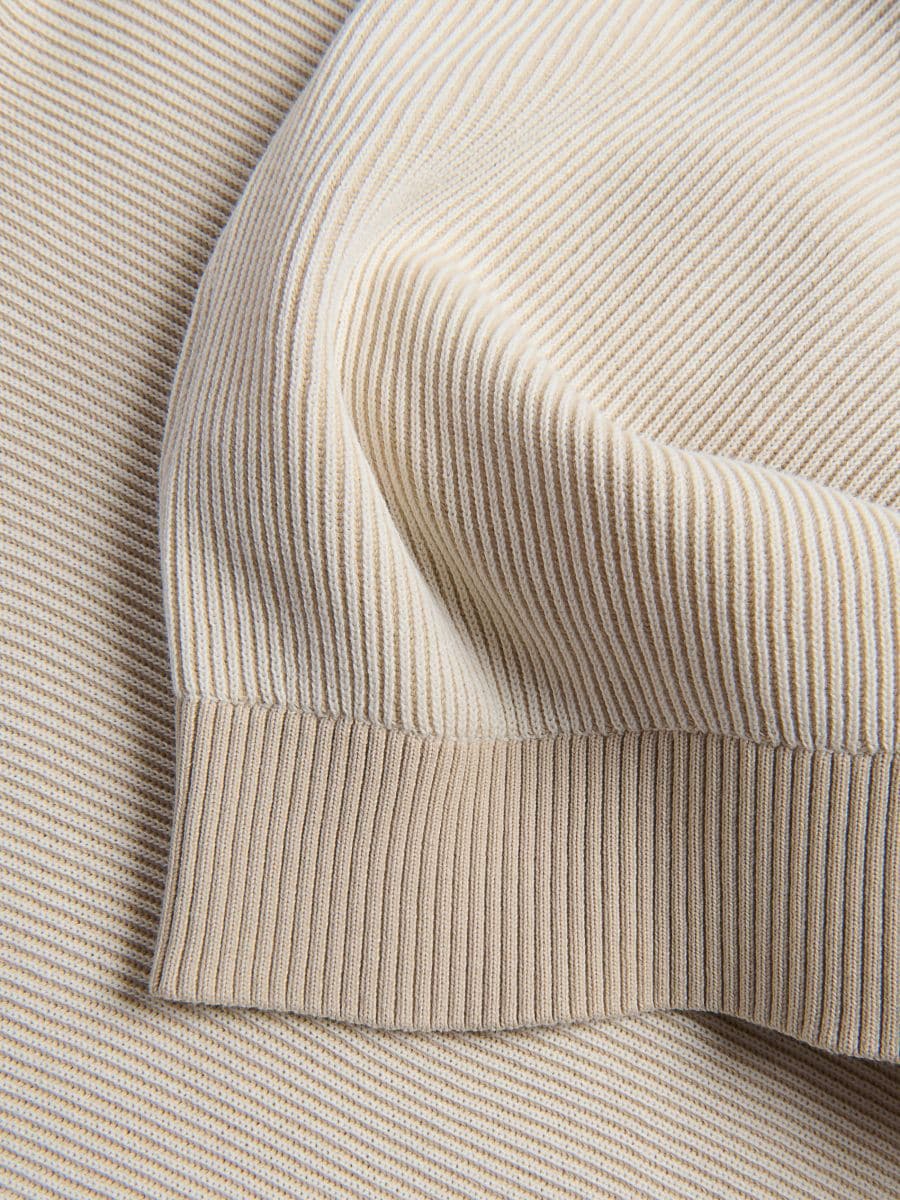 Polotrui van structuurstof - beige - RESERVED - 6