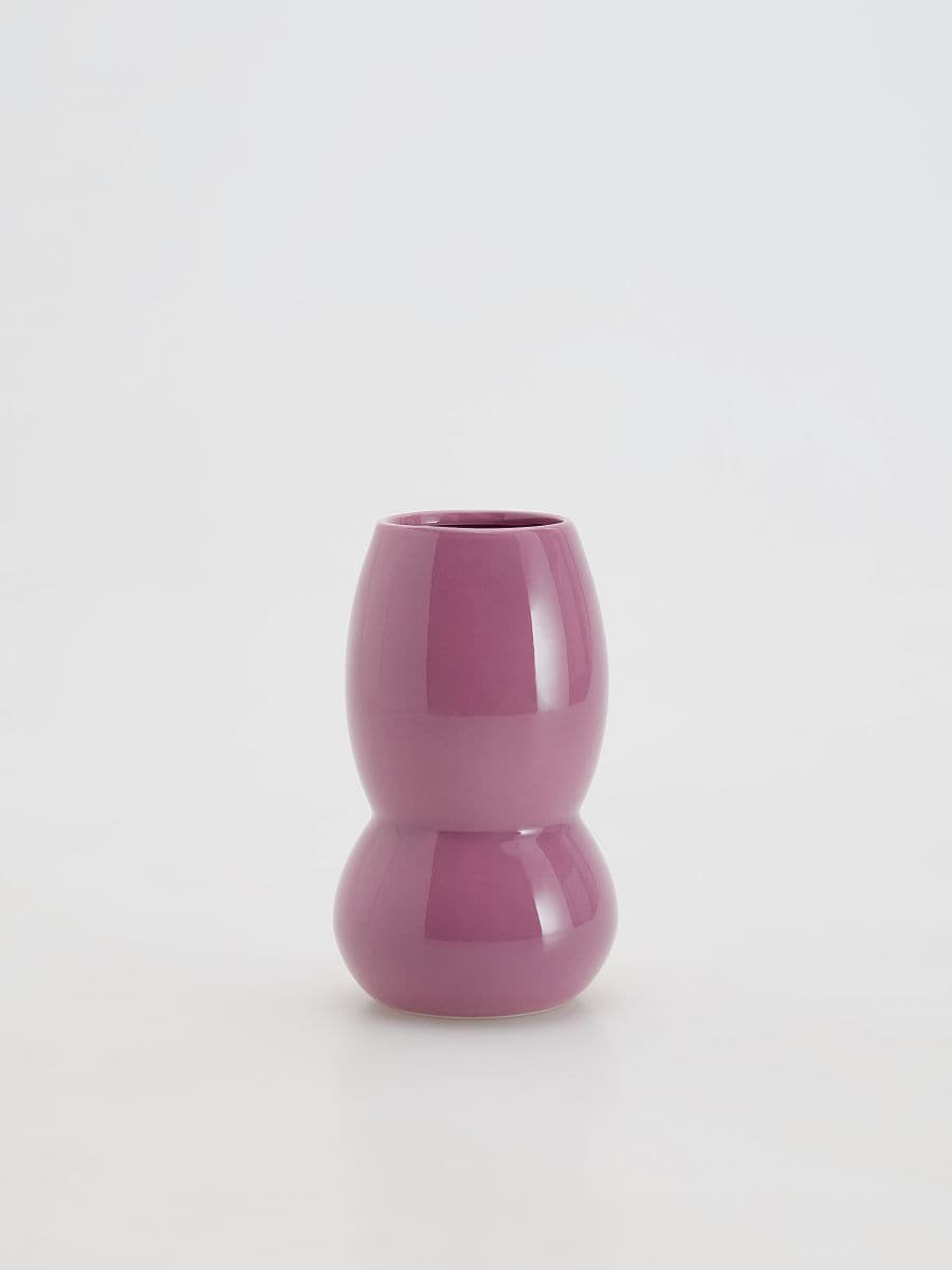 Ceramiczny wazon - fioletowy - RESERVED