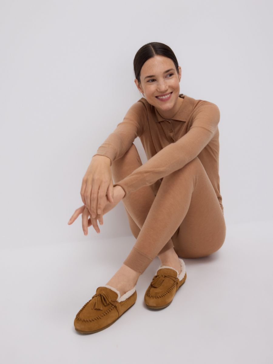 Wollleggings - goldbraun - RESERVED