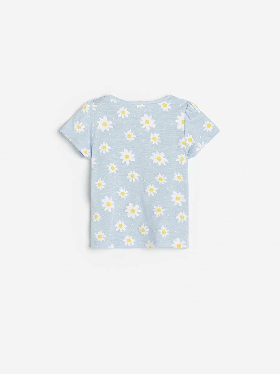 Daisy pattern T-shirt - pale blue - RESERVED - 2