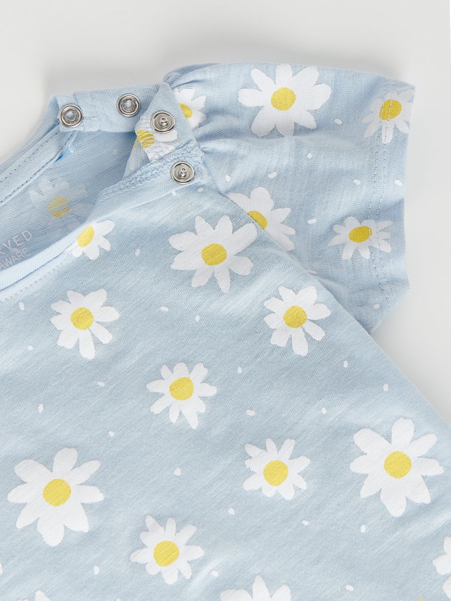 Daisy pattern T-shirt - pale blue - RESERVED - 3