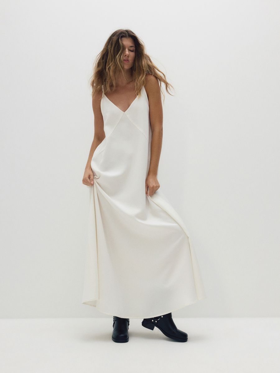 LADIES` DRESS - white - RESERVED