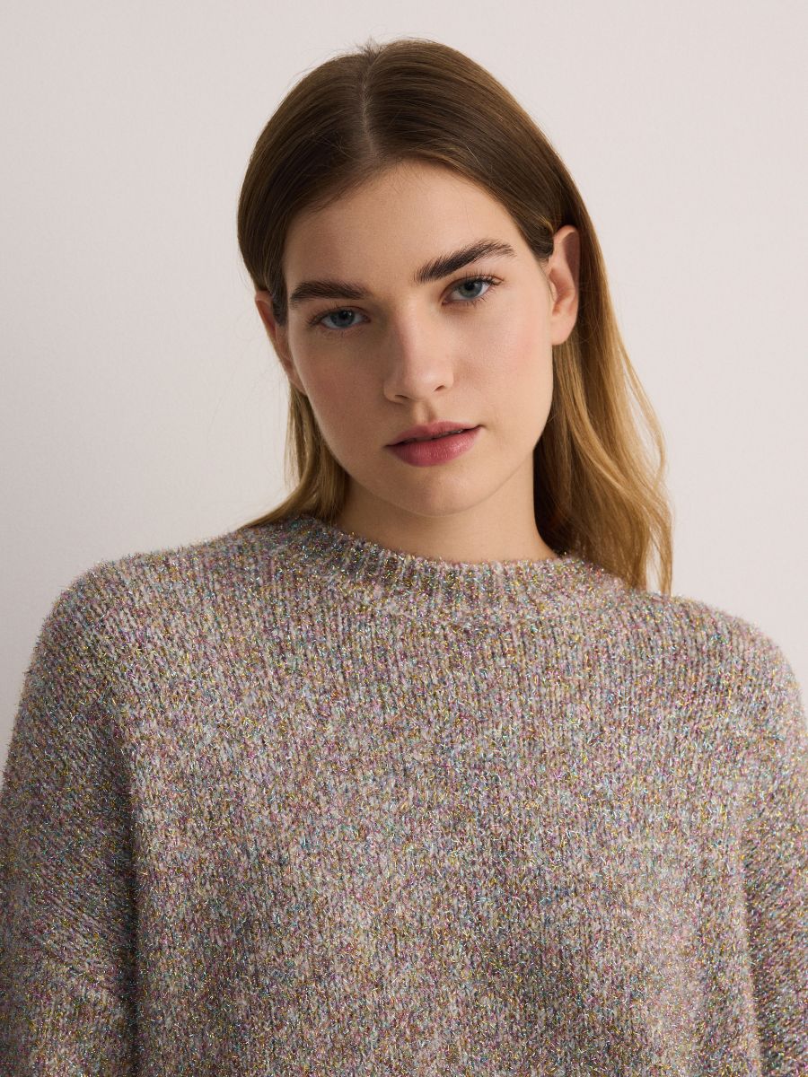 Metallic knit jumper - multicolor - RESERVED - 3