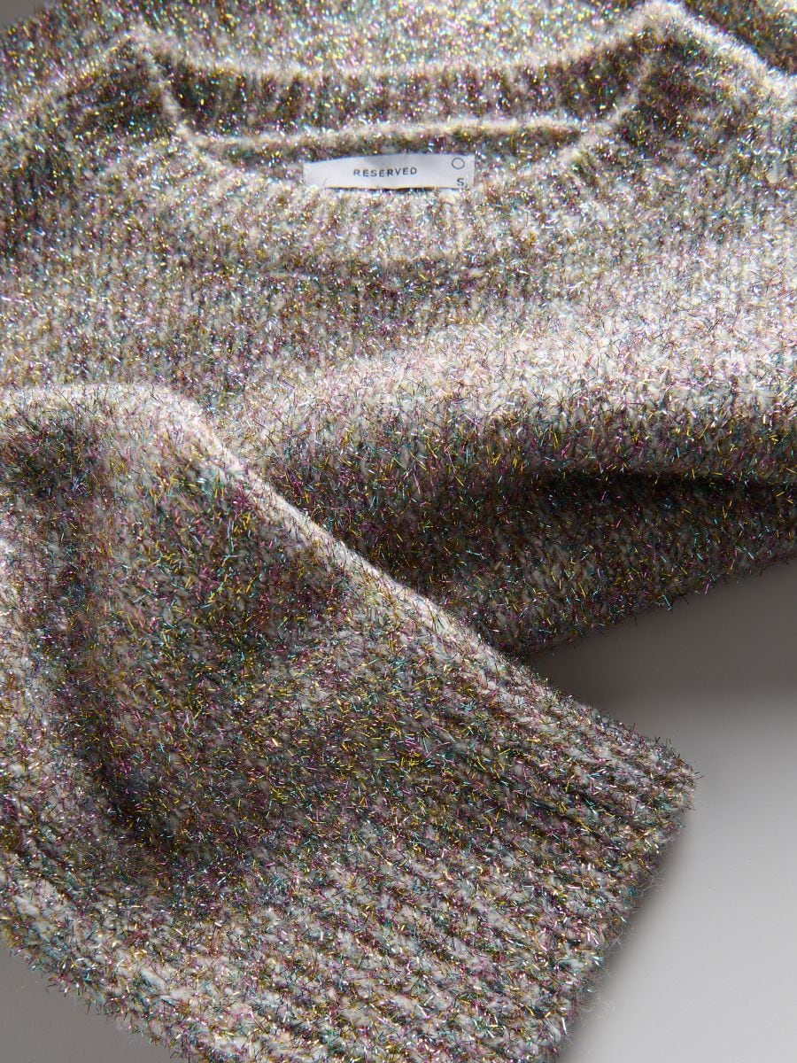 Metallic knit jumper - multicolor - RESERVED - 5