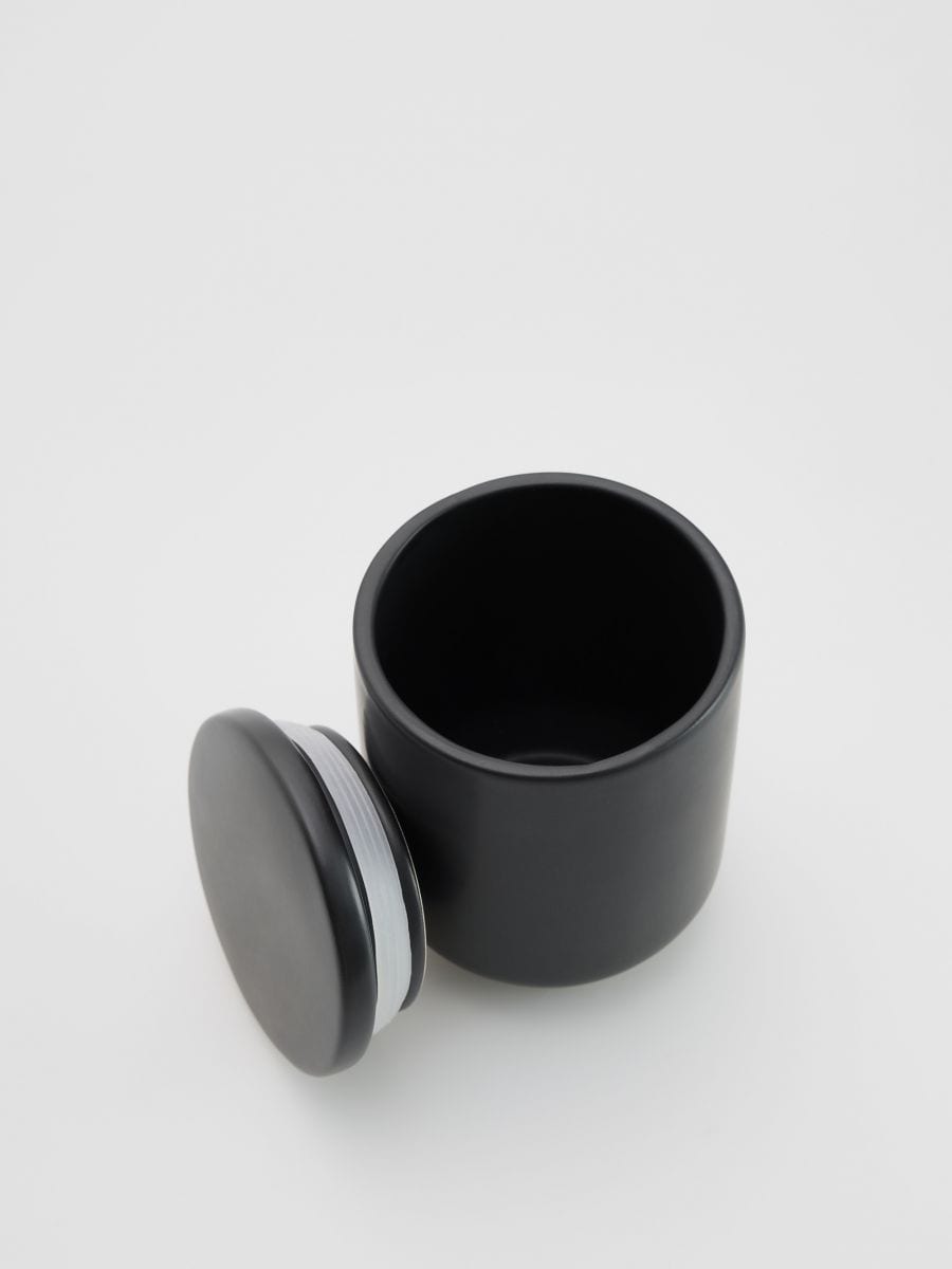 Aufbewahrungsbehälter aus Keramik - schwarz - RESERVED