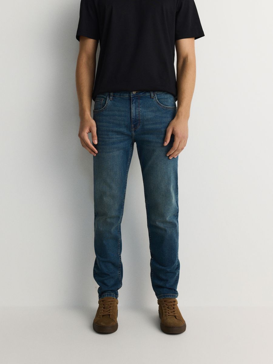 Slim fit farmerke - indigo jeans - RESERVED