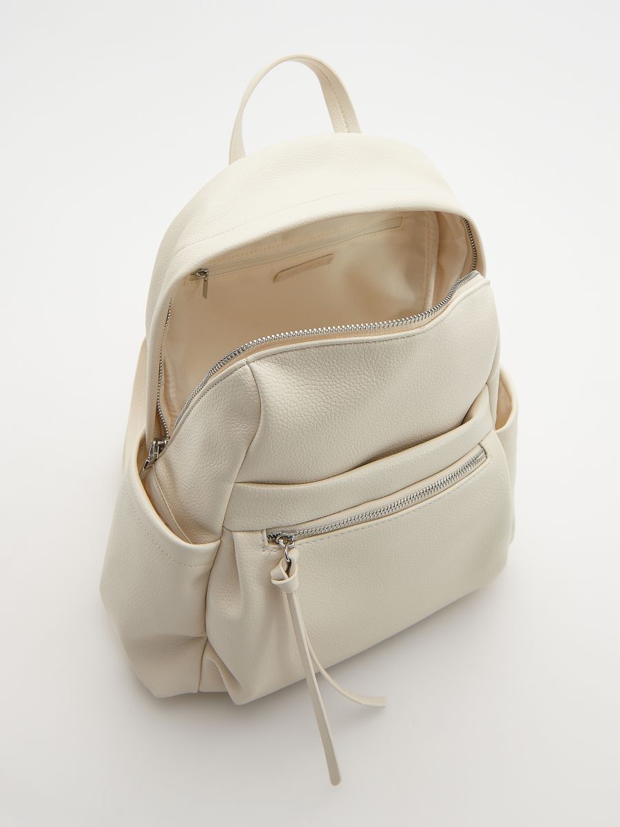 Brand New Cream Leather top Backpack