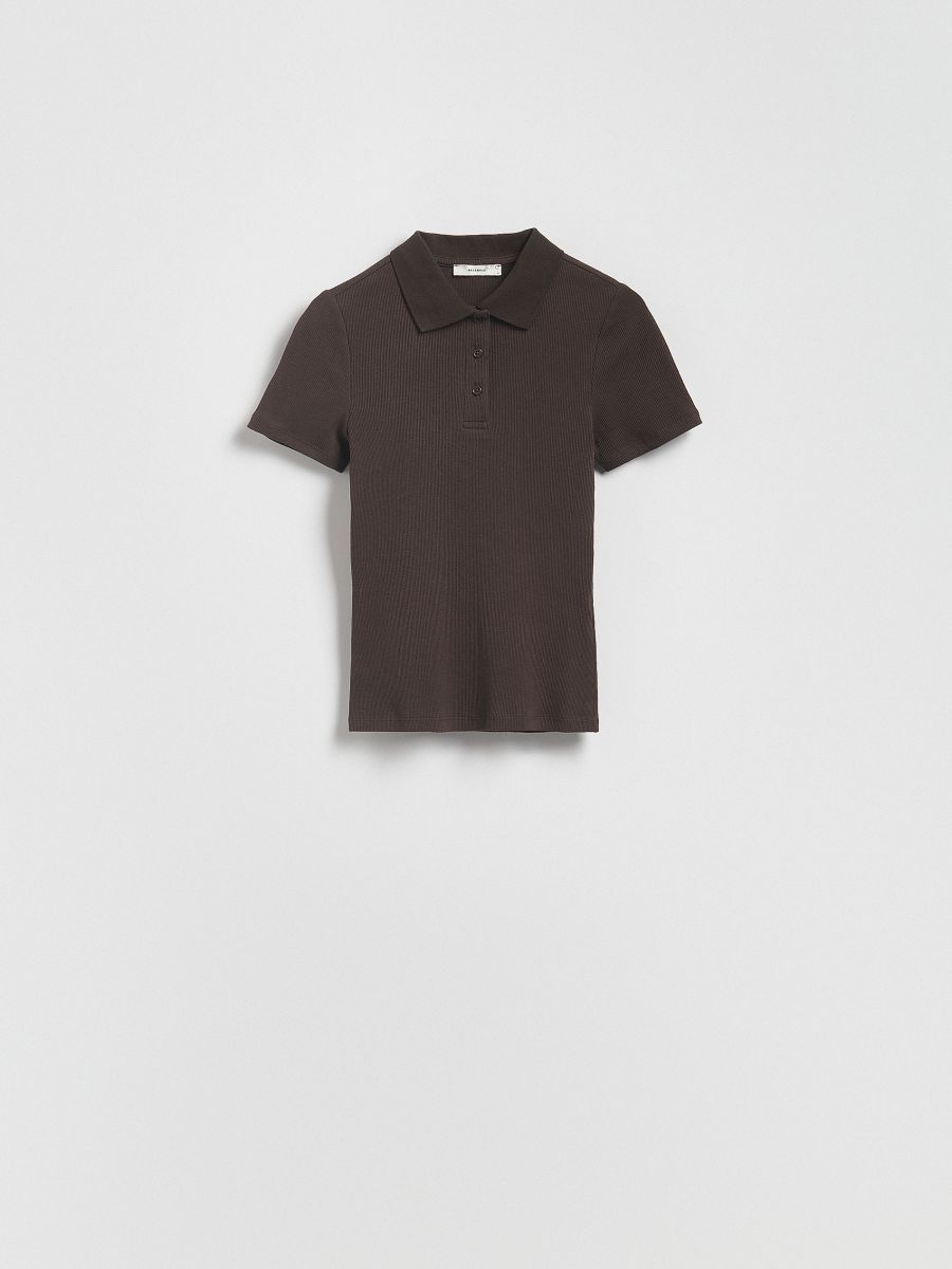Polo shirt - dark brown - RESERVED