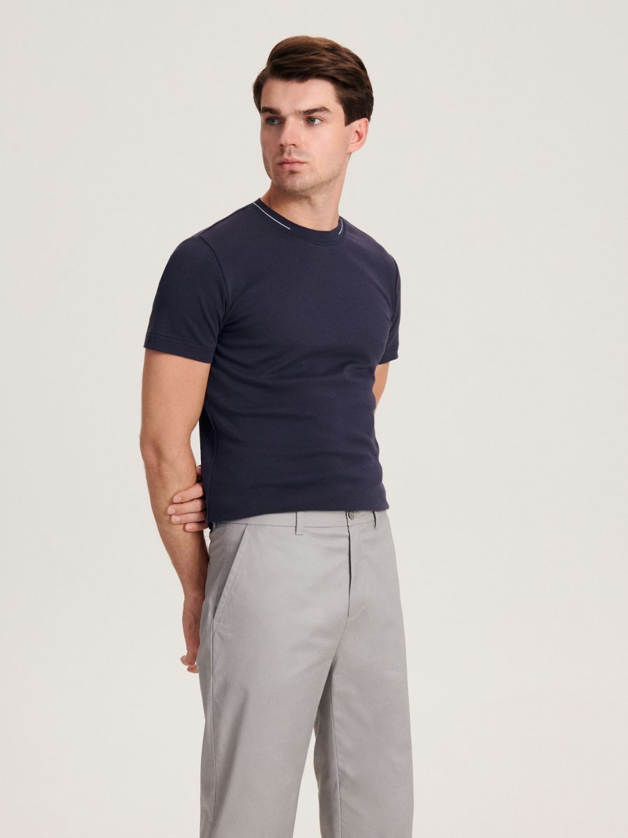 Regular fit chino-püksid - helehall - RESERVED - 2