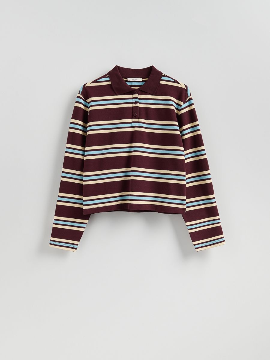 Long sleeve polo shirt - multicolor - RESERVED