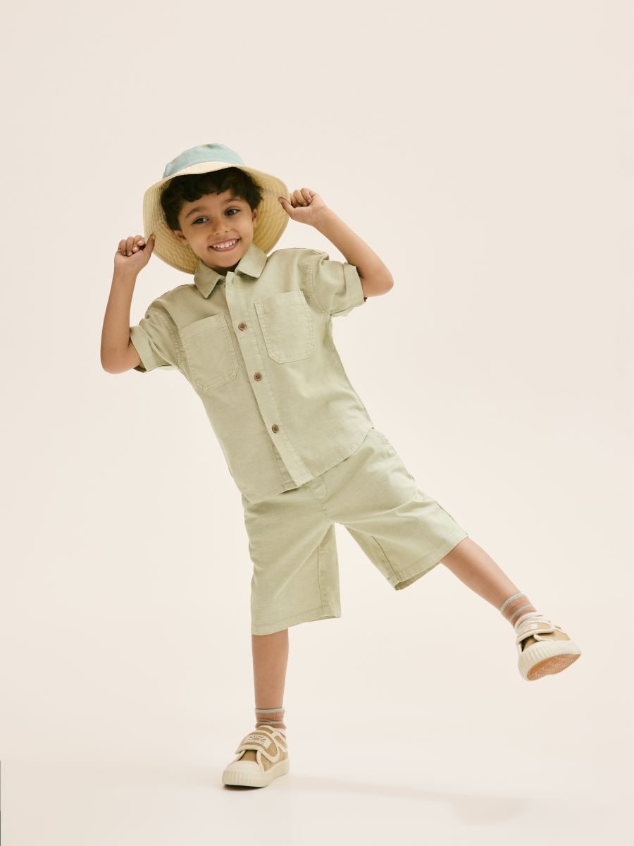 Linen set - light olive - RESERVED - 3