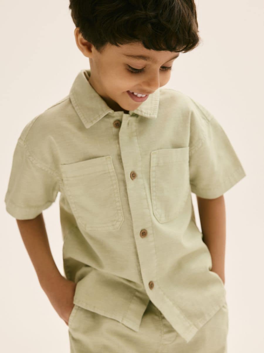Linen set - light olive - RESERVED - 6