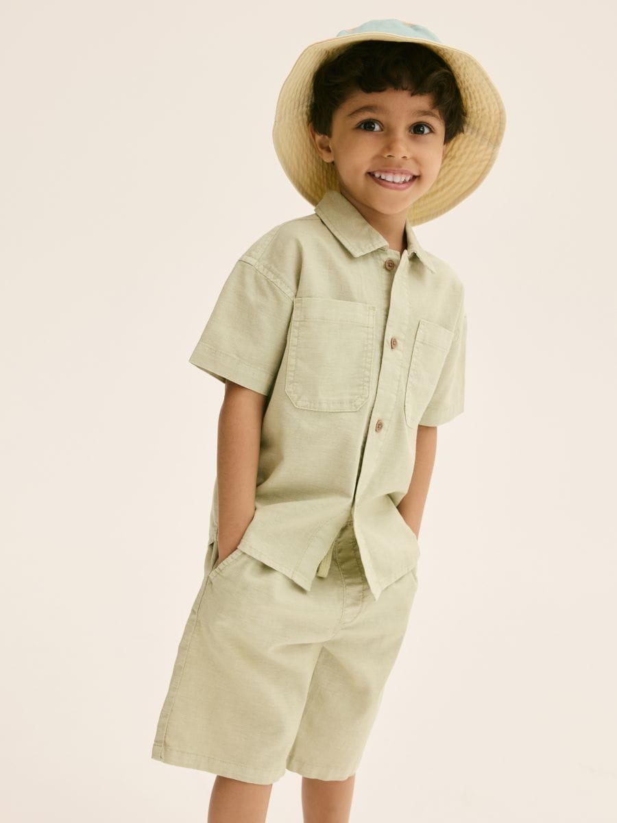 Linen set - light olive - RESERVED - 4