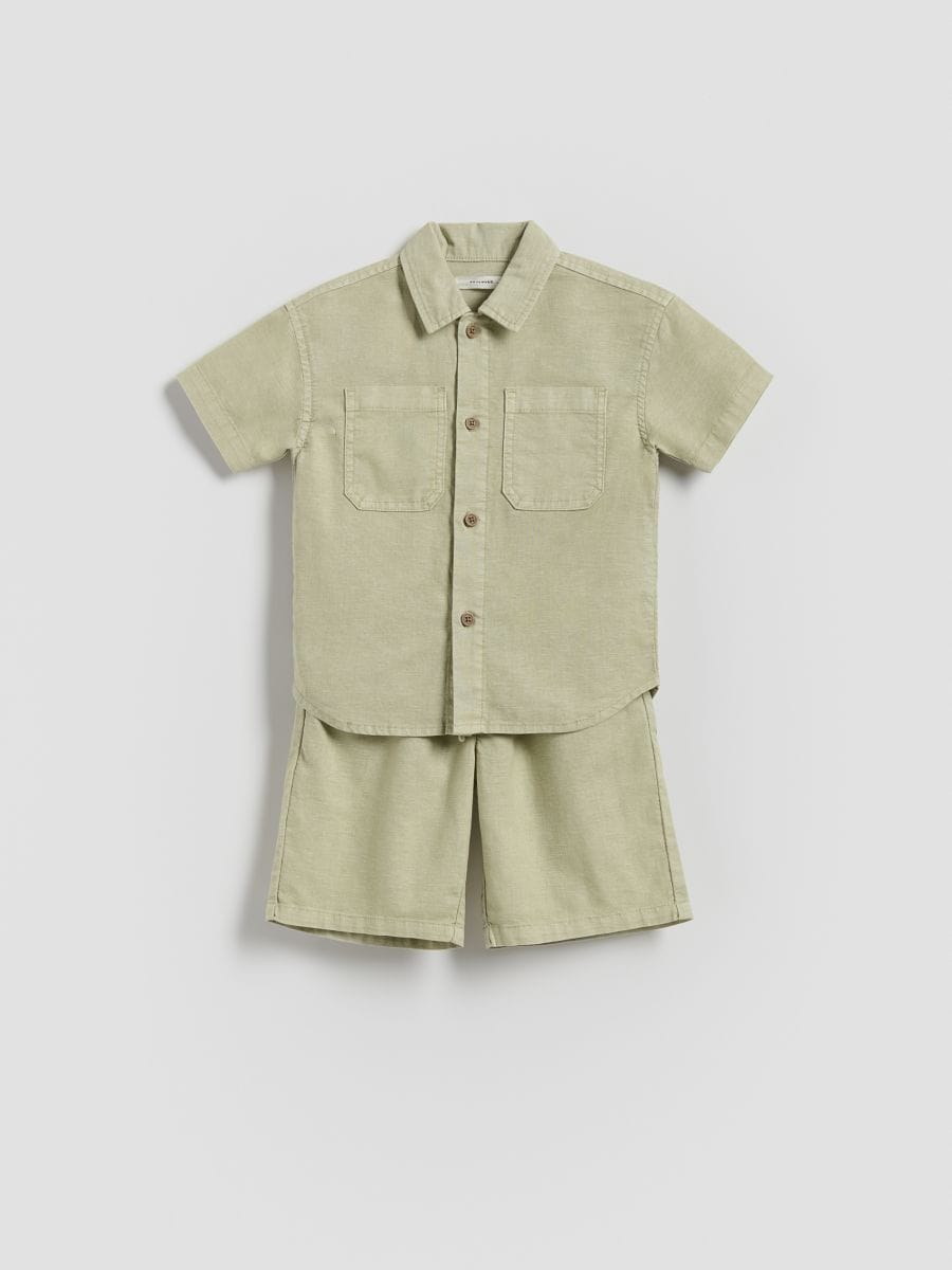 Linen set - light olive - RESERVED
