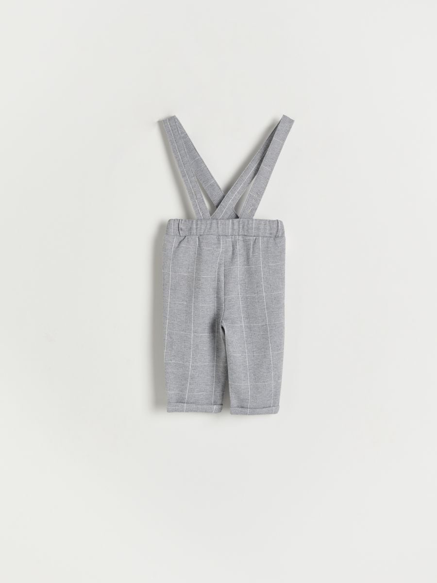 Jersey trousers with braces - light grey - RESERVED - 2