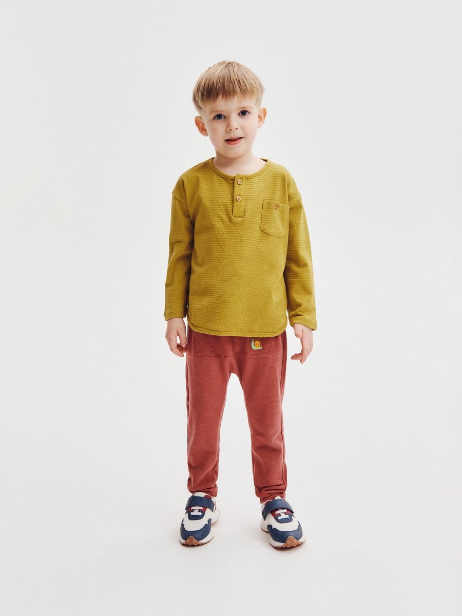 Sweatpants with patch - maroon - RESERVED - 2
