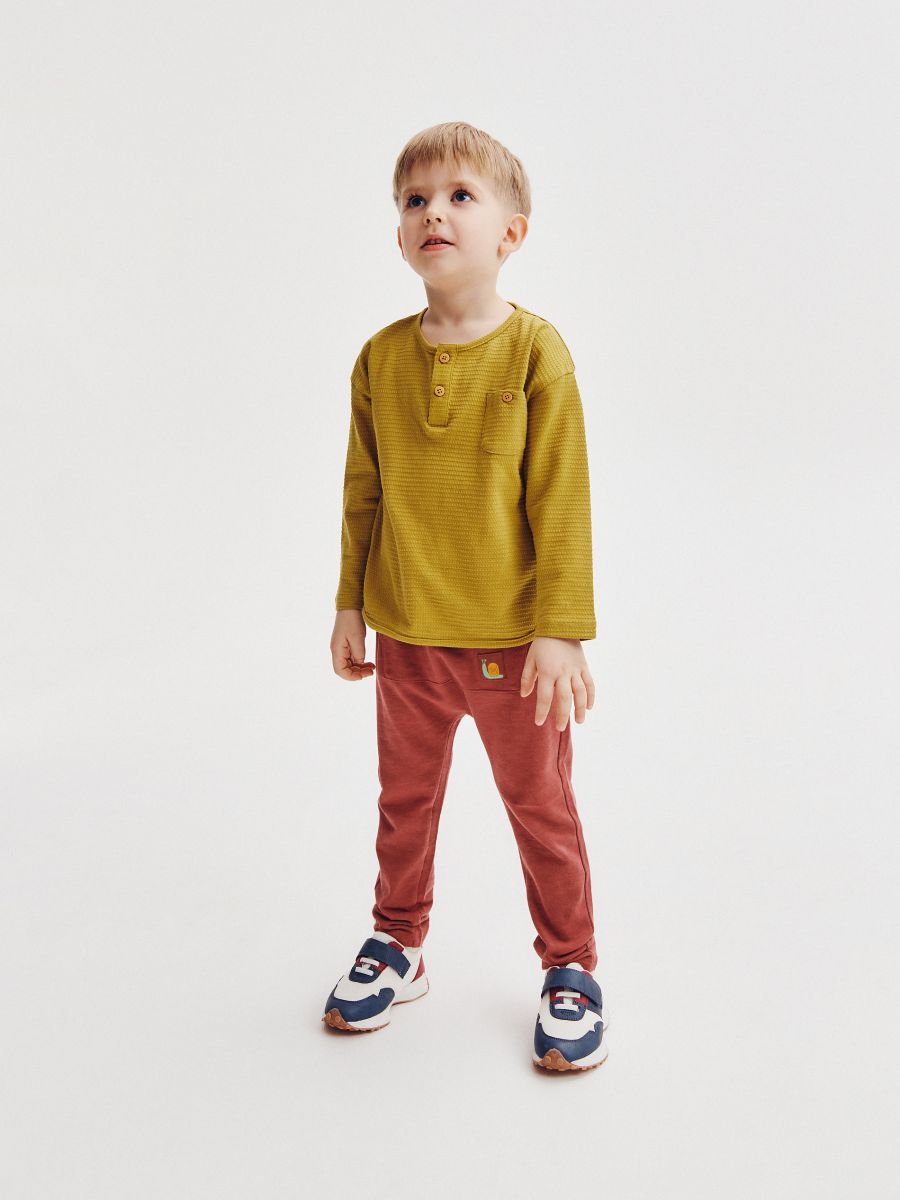 Sweatpants with patch - maroon - RESERVED - 5