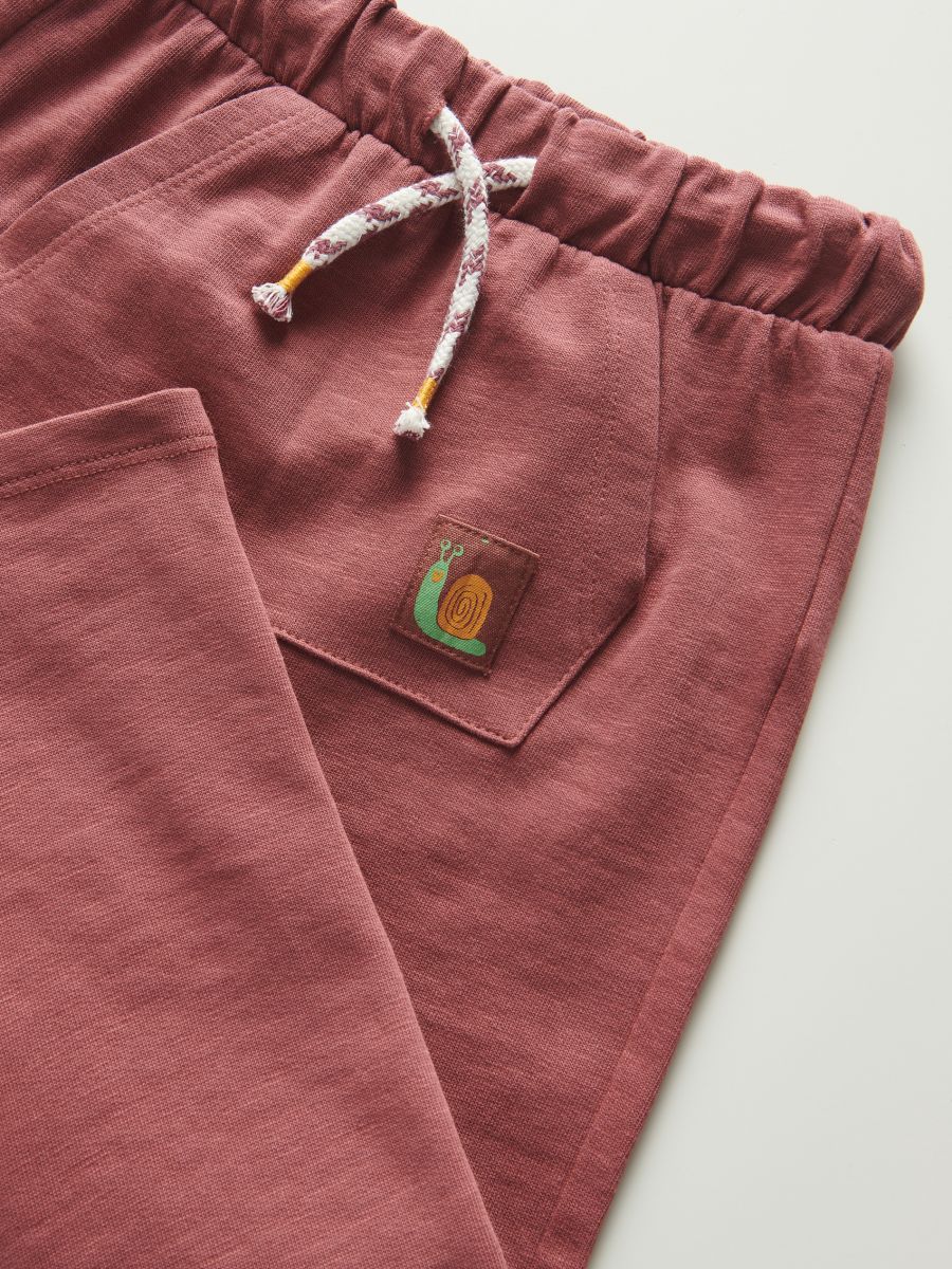 Sweatpants with patch - maroon - RESERVED - 4