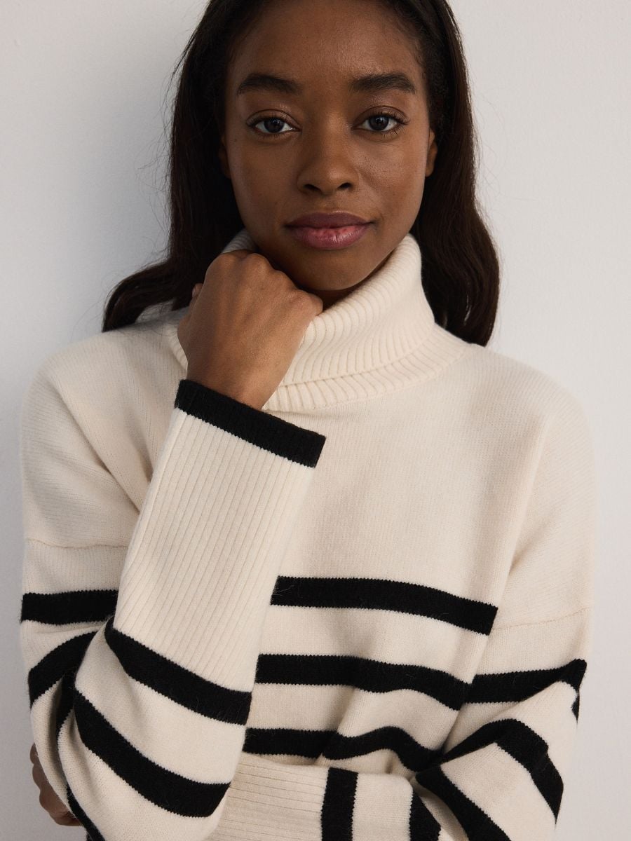 Turtleneck jumper - multicolor - RESERVED - 2