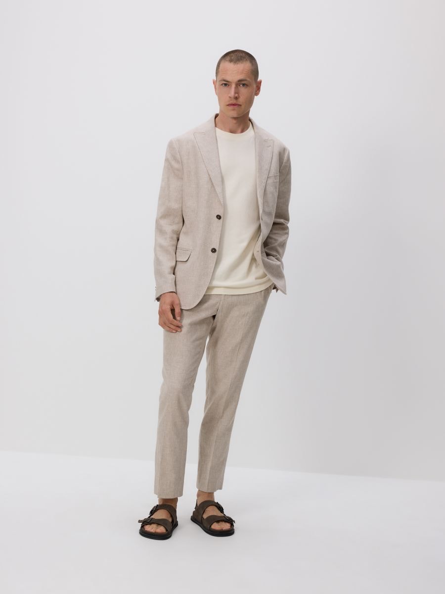 T-särk regular fit - kreemvalge - RESERVED - 2