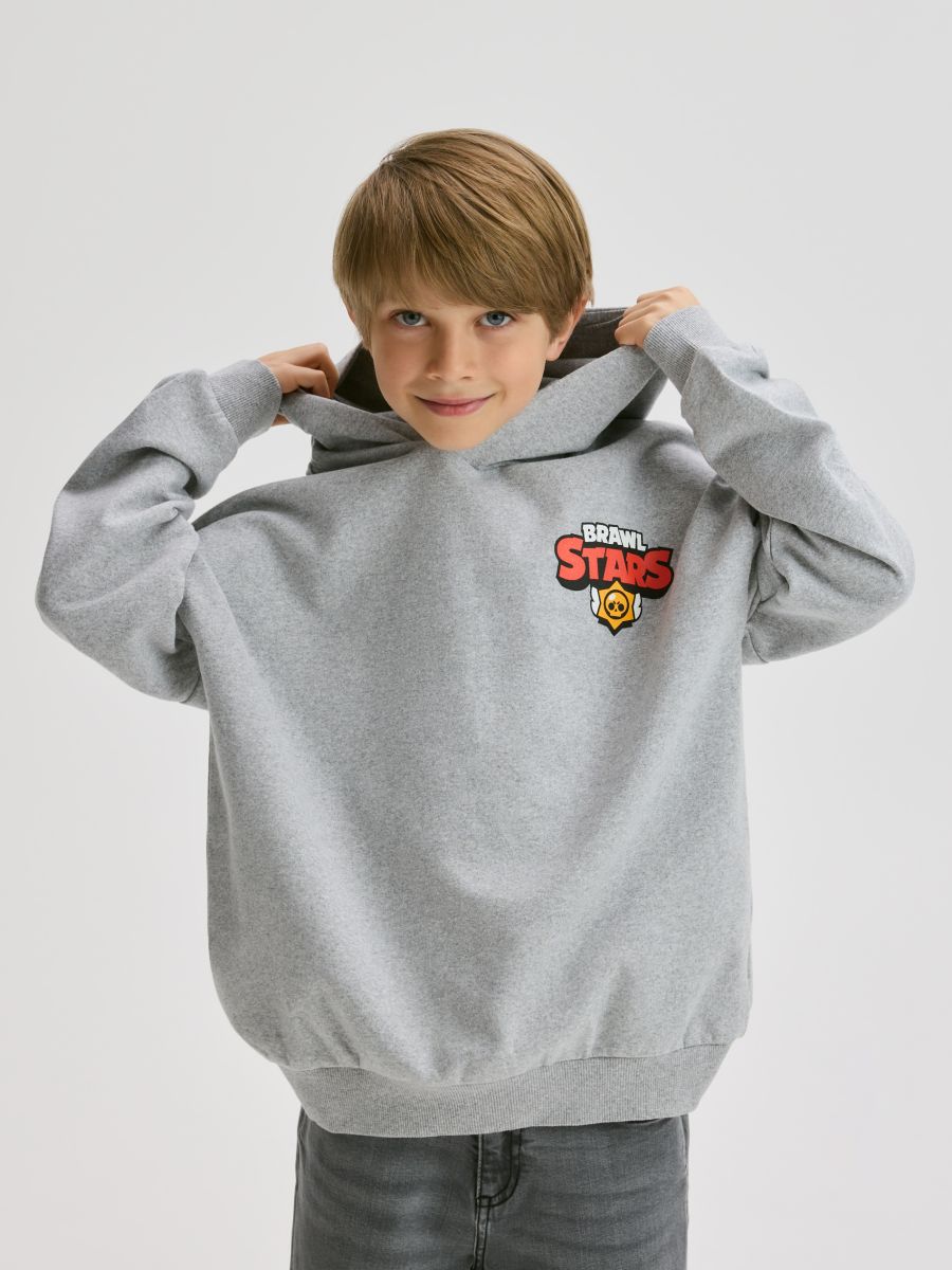 BOYS` SWEATSHIRT - světle šedá - RESERVED