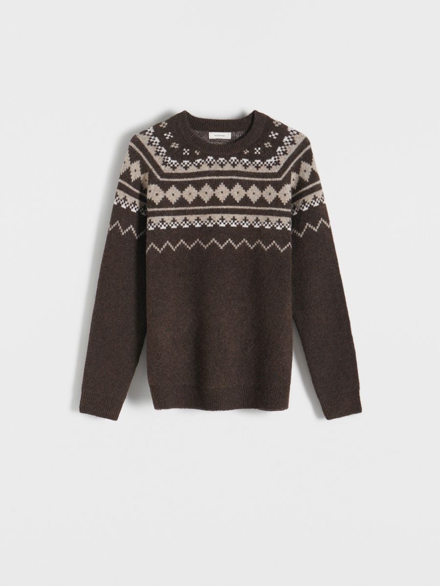 Wzorzysty sweter - wielobarwny - RESERVED - 5
