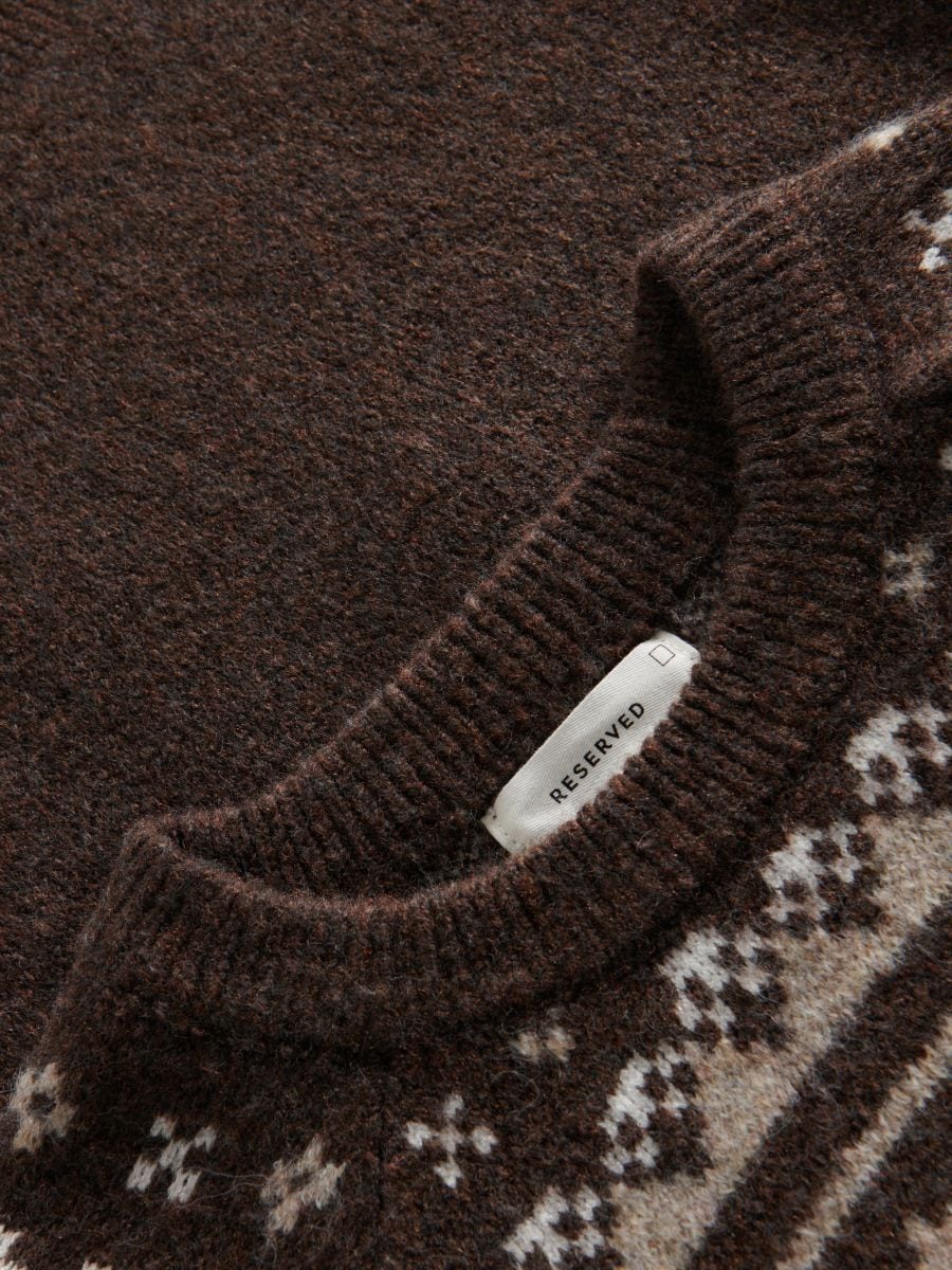 Wzorzysty sweter - wielobarwny - RESERVED - 6